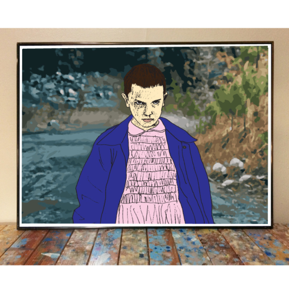 11x17 ELEVEN STRANGER THINGS DRAWING ART PRINT 11